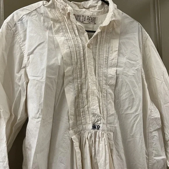 Magnolia Pearl Cream Long shirt Dress Tunic (item B7) - Picture 5 of 8